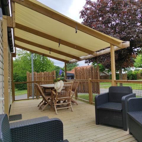 Mobilhome 6/8 personnes - LOCATION 40M² - 3 chambres - 2 salles de bain - PREMIUM TV CLIMATISATION LAVE VAISSELLE