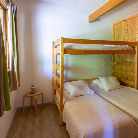 Chalet 4 personen - NOISETIER - extra personen mogelijk tegen betaling, neem contact op met de camping