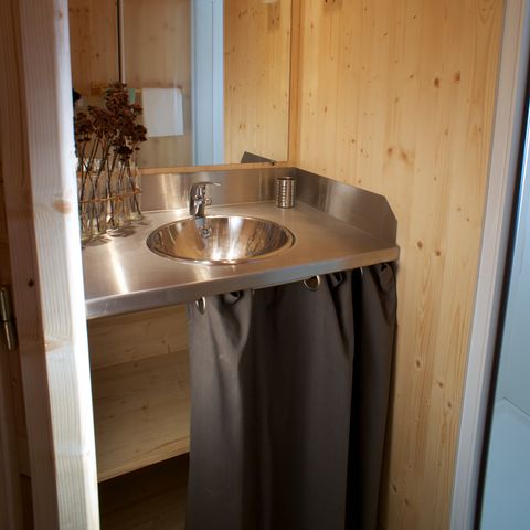 Chalet 4 personen - Chalet Epicéa - 2 Zimmer - zusätzliche Personen gegen Aufpreis möglich, kontaktieren Sie den Campingplatz