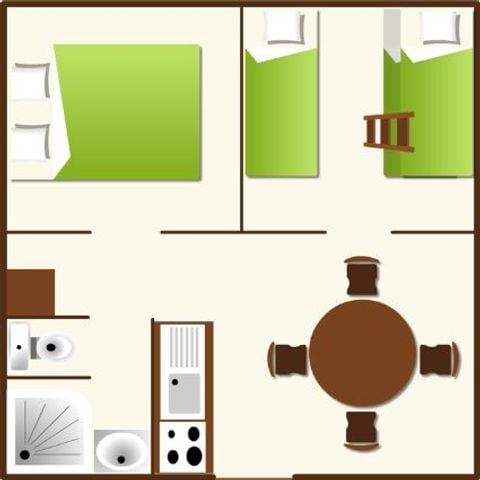 CANVAS BUNGALOW 5 people - 25m² Bengali canvas bungalow