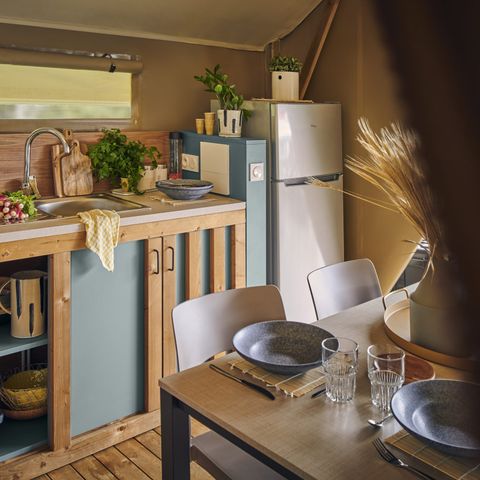 Lodge 5 persons - 26m² 'Tente Lodge' canvas bungalow