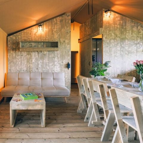 Tente en toile et en bois 8 personnes - SAFARI LODGE 7/8 personnes