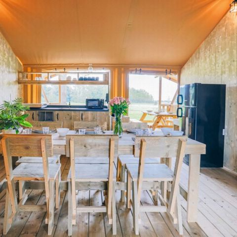 TENDA IN TELA E LEGNO 8 persone - LODGE SAFARI 7/8 persone