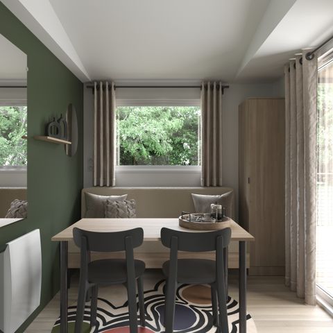 Stacaravan 5 personen - Stacaravan Select TV LV Clim Plancha - 2 slaapkamers - 4 volwassenen + 1 kind