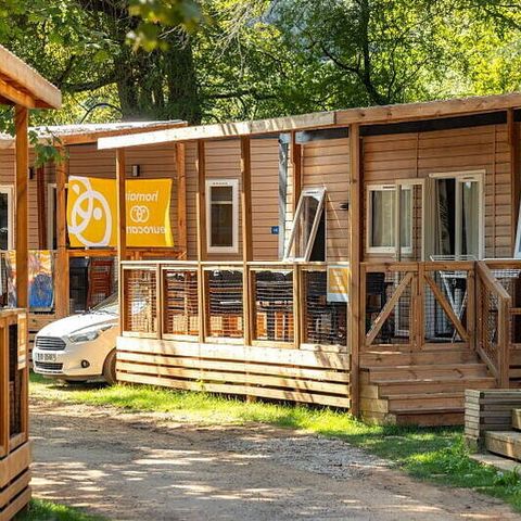 Mobilheim 6 Personen - Comfort | 3 Schlafz. | 6 Pers. | Erhöhte Terrasse | Klimaanlage