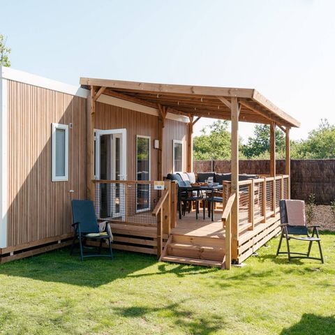 Stacaravan 6 personen - Mobile-home | Comfort | 2 Slaapkamers | 4/6 Pers. | Verhoogd terras | Airconditioning.