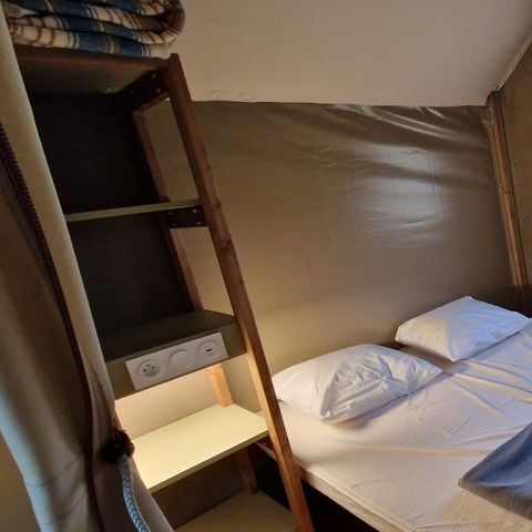 Safaritent 5 personen - Mini Wood Lodge 23m2 - 2bed overdekt terras