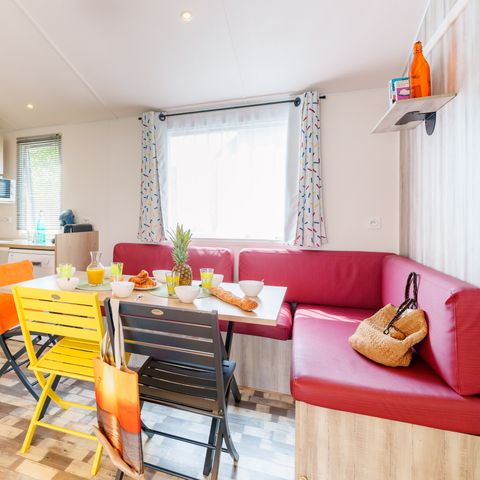 Stacaravan 8 personen - Détente 2018 GRAND CONFORT 36m² - 4 kamers + televisie en vaatwasser