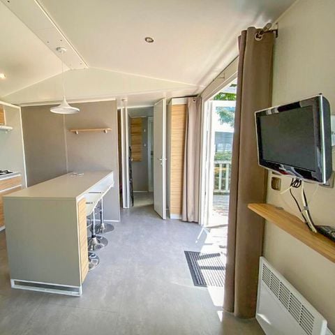 Mobilheim 6 Personen - Mobilheim 3 Zimmer 6 Pers. halboffene Terrasse TV