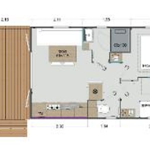MOBILHOME 6 personas - Confort casa móvil 2 dormitorios 4/6 pers