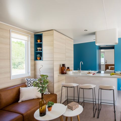 Mobilheim 4 personen - Cottage premium 2 Schlafzimmer 2 Badezimmer, TV, überdachte Terrasse