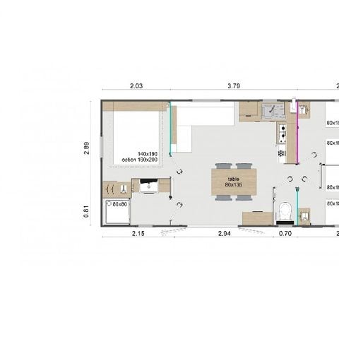 Mobile home 6 persons - Comfort mobile home - 3 bedrooms