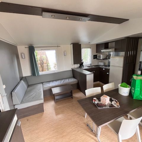 Stacaravan 6 personen - Stacaravan Confort plus - 33m² - 3 kamers - overdekt terras