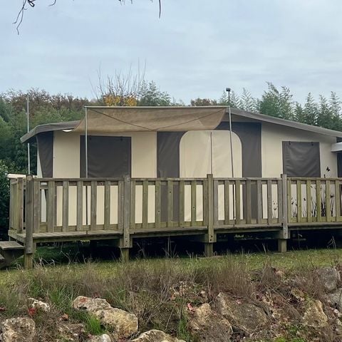 Tent 5 personen - Nomadentent met sanitairblok zonder airconditioning