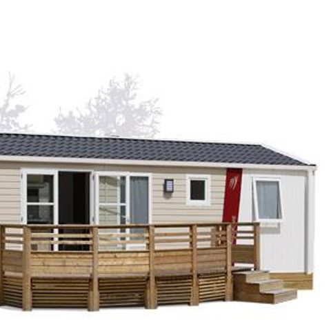 MOBILHOME 6 personas - Confort 34m² (3 habitaciones) - Terraza cubierta