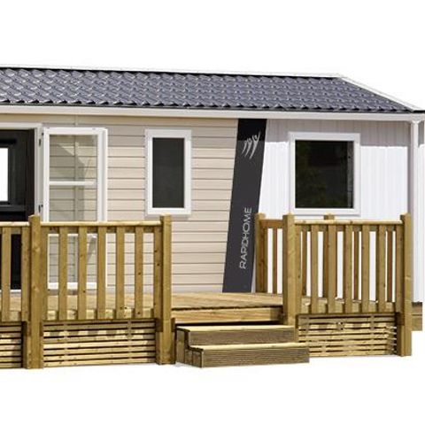 BUNGALOW 6 personnes - Premium 39m² (3 chambres) - 2 salles de bain - terrasse couverte