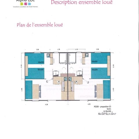 MOBILE HOME 2 people - Camp Hotel 25m² (1 room)