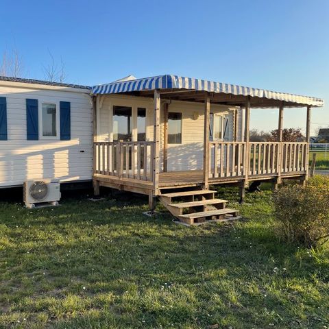 MOBILHOME 6 personas - Mobil Home Premium 41m2 (3bed-6pers) + 2 baños + aire acondicionado