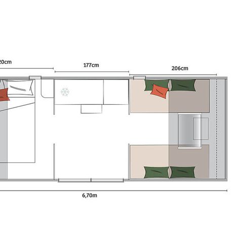 TIENDA DE CAMPAÑA 4 personas - Coco Sweet 2 Habitaciones sin sanitarios