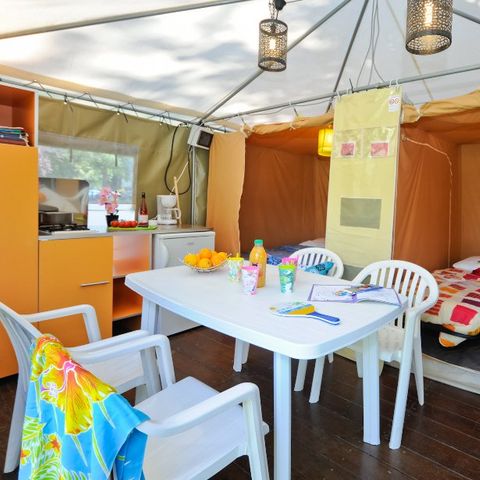 BUNGALOW TOILÉ 4 personnes - BUNGALOW TOILÉ SIMPLY - sans sanitaires 20 m²