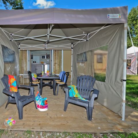 BUNGALOW TOILÉ 4 personnes - MOBILODGE - sans Sanitaires 15 m²