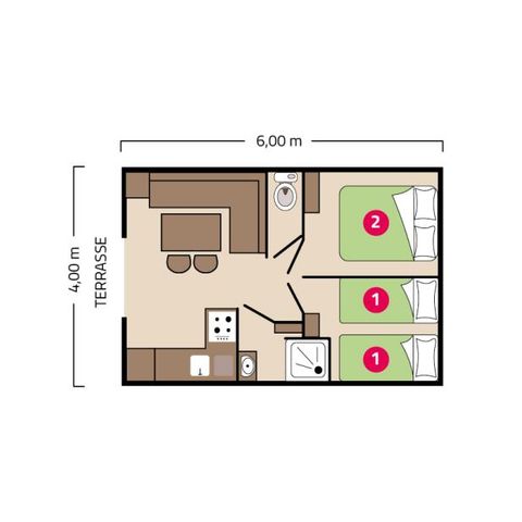 Mobile home 4 persons - Palma Clim