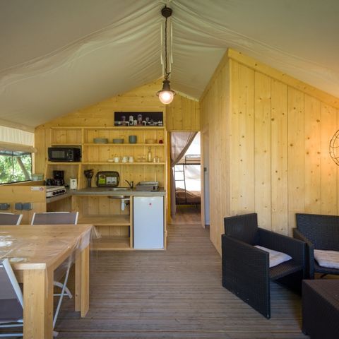 Tenda 5 persone - Tente Insolite Premium Safari 2 bd. - Con servizi igienici