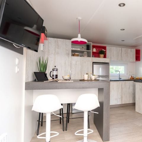 Stacaravan 4 personen - Cottage Prestige VIP 40m² - 2 kamers + televisie + Terras