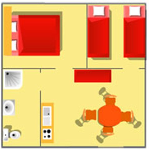 CHALET 5 personas - Estándar 30,25 m² (2 dormitorios)