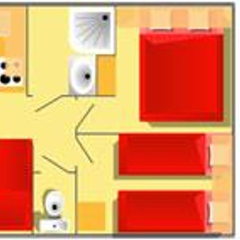 CASA MOBILE 4 persone - Standard 27 m² (2 camere da letto) + terrazza