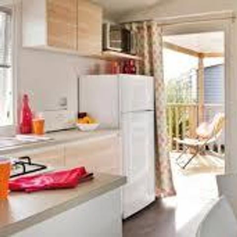 Stacaravan 6 personen - Comfort 38 m² (3 slaapkamers) + overdekt terras