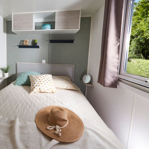 Stacaravan 6 personen - Homeflower Premium 35m² (3 kamers) + overdekt terras
