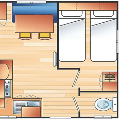 Stacaravan 4 personen - PLUS 2 slaapkamers