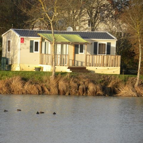 Mobilheim 6 Personen - SAULDRE 33m² - 3 Schlafzimmer / Klimatisiert mit Terrasse GESICHT AUF DEN WASSERPLAN