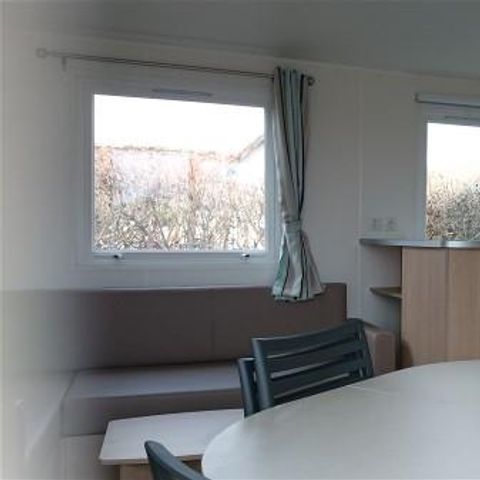 Stacaravan 6 personen - SAULDRE 33m² - 3 kamers / airconditioning met terras aan het meer