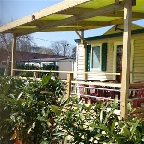MOBILHOME 4 personas - COUSSEAUX 24m² - 2 habitaciones / Terraza