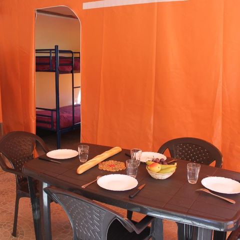 BUNGALOW IN TELA 5 persone - ECO arredato (senza servizi igienici)