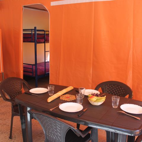 BUNGALOW IN TELA 5 persone - ECO arredato (senza servizi igienici)