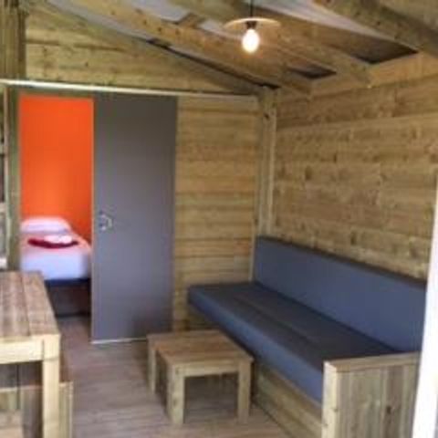 Tente en toile et en bois 4 personnes - Lodge Cosyflower LUXE PREMIUM