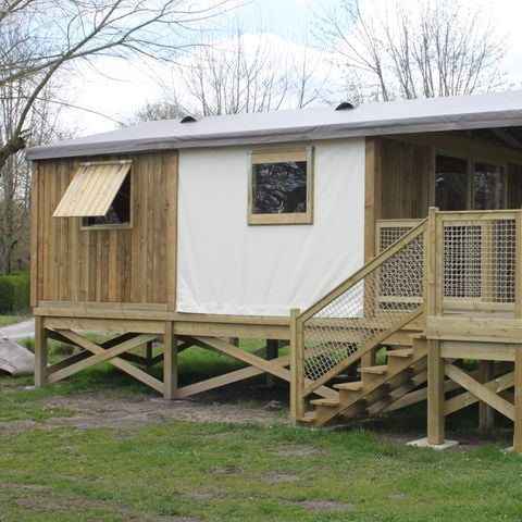 CANVAS AND WOOD TENT 4 people - Lodge Cosyflower LUXURY PREMIUM