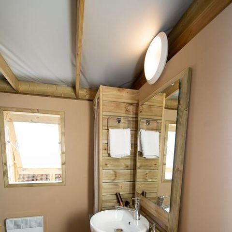 Tente en toile et en bois 4 personnes - Lodge Cosyflower LUXE PREMIUM