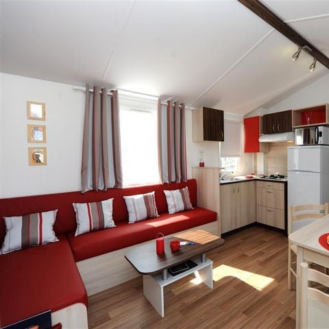 Stacaravan 6 personen - Standaard 3 kamers 34m² + onoverdekt terras
