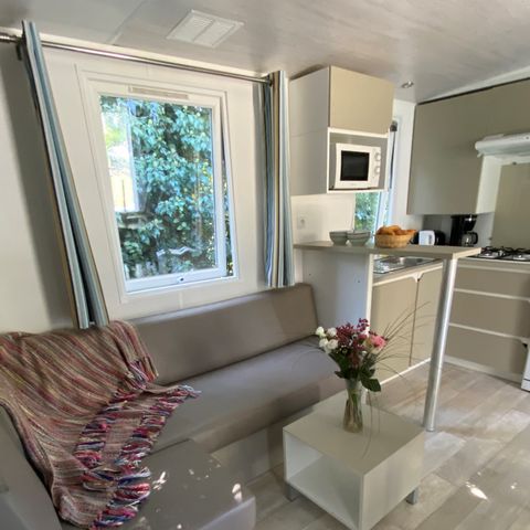 MOBILHOME 6 personnes - Homeflower Premium 3 chambres 30.5m² + Terrasse semi-couverte + TV + LV