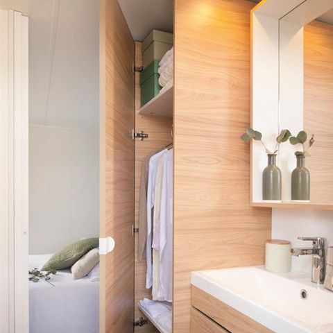 MOBILHOME 4 personnes - Mobil home Premium 2 chambres 32m² + Terrasse semi-couverte  + 2 salles de bain