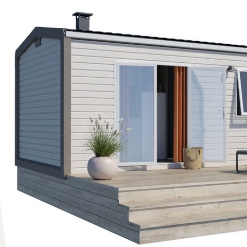 Mobilhome 2 personnes - Mobil home Standard 1 chambre 18m² + Terrasse non couverte + TV