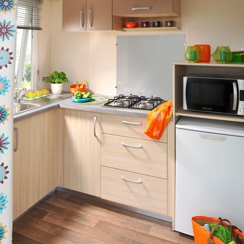 Mobilhome 4 personnes - Mobil home Premium 2 chambres 27-32m² + Terrasse semi-couverte + TV + LV (samedi)