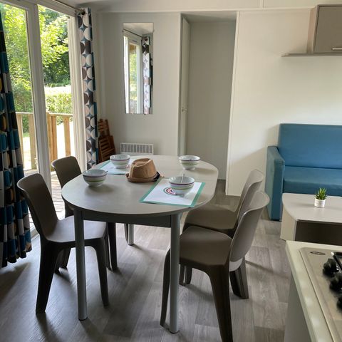 Mobilhome 8 personnes - Mobil home Premium 4 chambres 40m² + Terrasse semi-couverte + TV + LV