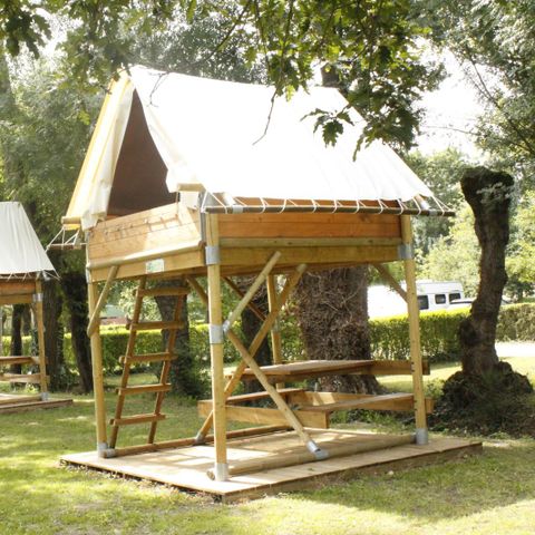 CANVAS AND WOOD TENT 2 people - Standard 1-bedroom bivouac tent (no sanitary facilities / no kitchen / no parking)