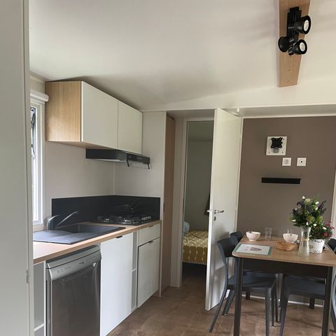Mobilheim 6 personen - NEW // Homeflower Premium 3 Zimmer 35m² + Halbüberdachte Terrasse + LV