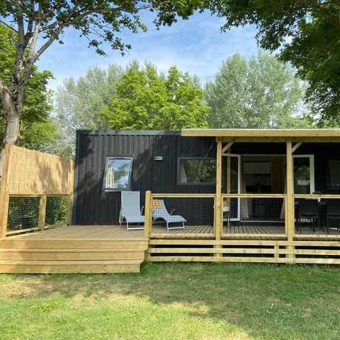 Mobile home 6 persons - NEW // Homeflower Premium 3 bedrooms 35m² + Semi-covered terrace + LV